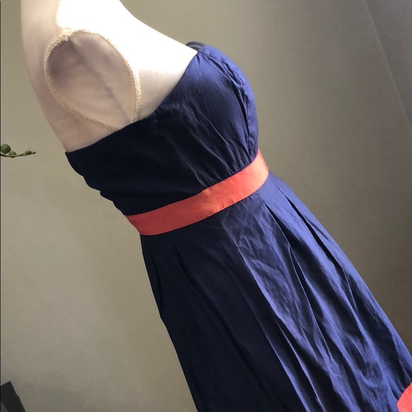 Francesca's Strapless Fit & Flare Dress Navy Small - Picture 5 of 8